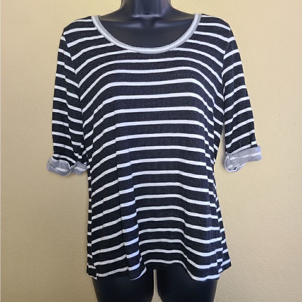 Green Envelope Striped Top 